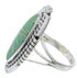Southwestern Sterling Silver Jewelry Turquoise Ring Size 7-1/2 TX40705