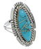 Turquoise Jewelry Silver Southwestern Ring Size 5-1/4 TX40726