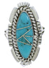 Turquoise Jewelry Silver Southwestern Ring Size 5-1/4 TX40726