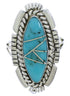 Turquoise Jewelry Sterling Silver Southwestern Ring Size 7-1/4 TX40724
