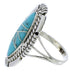 Turquoise Jewelry Sterling Silver Southwestern Ring Size 7-1/4 TX40724