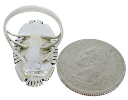 Turquoise Jewelry Silver Southwestern Ring Size 5-1/4 TX40726