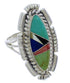 Multicolor Inlay Silver Jewelry Southwest Ring Size 7-1/2 TX40735