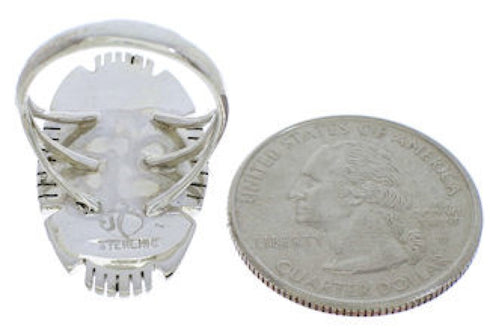 Multicolor Inlay Sterling Silver Ring Size 6 TX40745