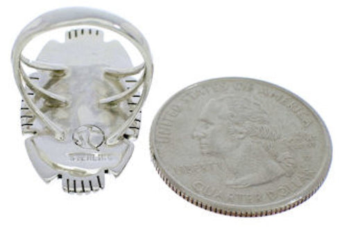 Multicolor Inlay Sterling Silver Ring Size 8-1/4 TX40760