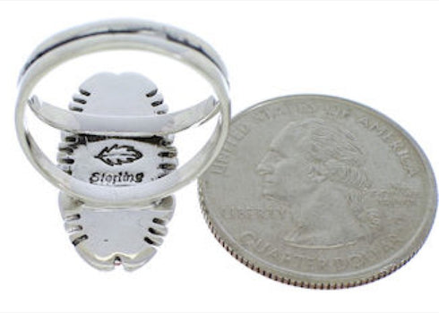 Authentic Sterling Silver Multicolor Inlay Ring Size 7-1/2 TX38031