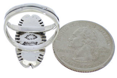 Genuine Silver Turquoise And Opal Inlay Ring Size 6-3/4 TX38145