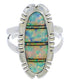Genuine Silver Opal Inlay Ring Size 8-1/2 TX38155
