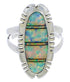 Authentic Sterling Silver Southwest Opal Inlay Ring Size 7-3/4 TX38150