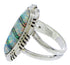 Authentic Sterling Silver Southwest Opal Inlay Ring Size 7-3/4 TX38150