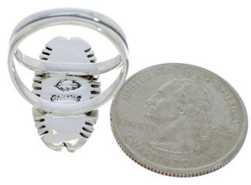 Genuine Silver Southwest Opal Inlay Ring Size 8-1/4 TX38153