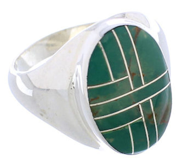Turquoise Sterling Silver Southwest Jewelry Ring Size 8-3/4 WX42137