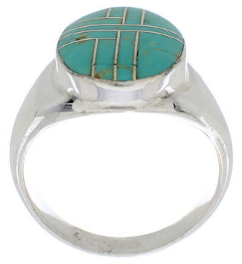 Genuine Sterling Silver Jewelry Turquoise Ring Size 8-3/4 WX42162