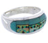 Multicolor Native American Design Silver Ring Size 11-1/4 TX41978