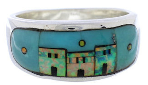 Multicolor Native American Design Southwest Ring Size 9-1/2 TX42000