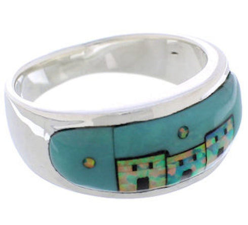 Native American Design Multicolor Jewelry Ring Size 11-1/4 TX42031