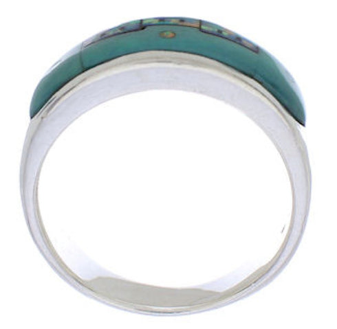 Native American Design Multicolor Jewelry Ring Size 9-1/4 TX42033