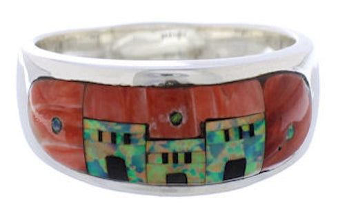 Native American Design Southwest Multicolor Ring Size 11-1/4 TX42045