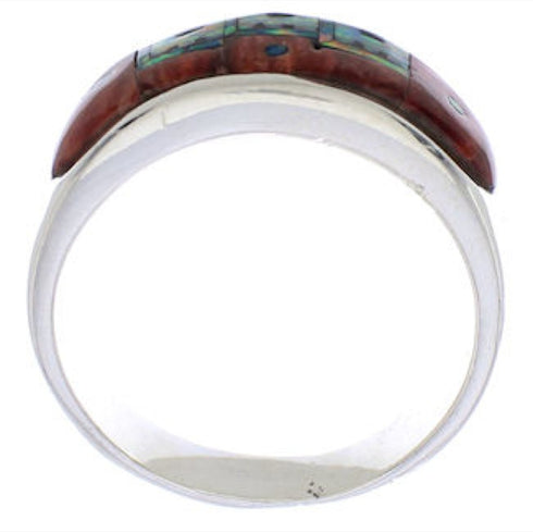 Southwest Pueblo Design Multicolor Ring Size 11-1/4 TX42088
