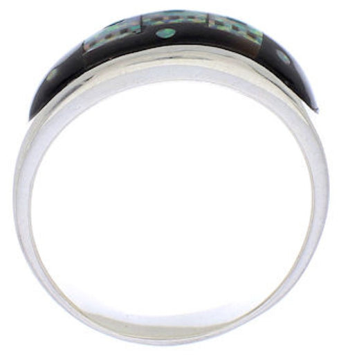 Native American Design Silver Multicolor Ring Size 12-1/4 TX42100