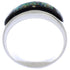 Native American Design Silver Black Jade Opal Ring Size 12-1/4 TX42107