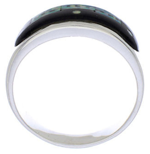 Silver Multicolor Native American Design Ring Size 12-1/4 TX42176