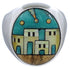 Native American Design Silver Multicolor Ring Size 10-1/2 TX42199