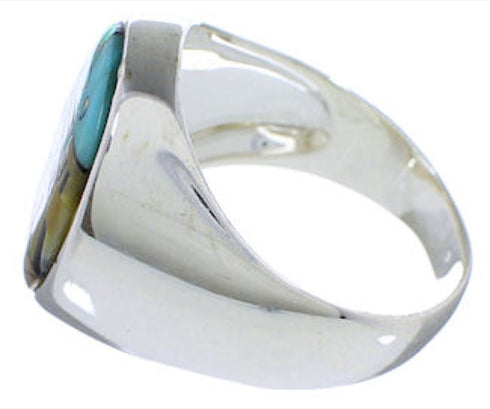 Southwest Native American Design Multicolor Ring Size 11-1/4 TX42215