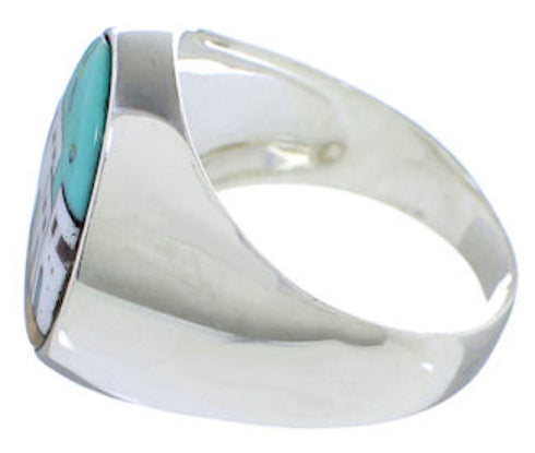 Southwest Native American Design Multicolor Ring Size 12-1/2 TX42219