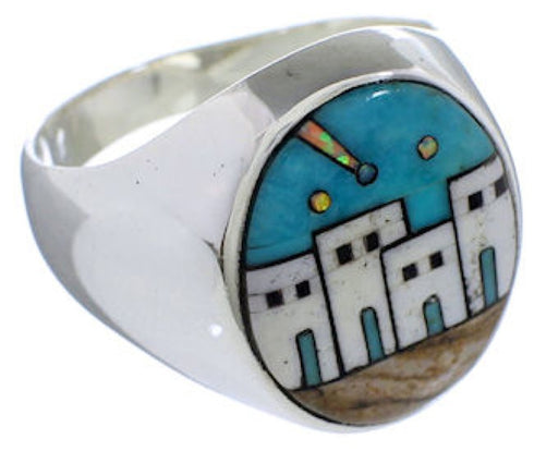 Native American Design Southwest Multicolor Ring Size 11-1/4 TX42242