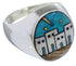 Native American Design Southwest Multicolor Ring Size 11-1/4 TX42242