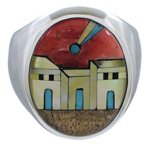 Native American Design Southwest Multicolor Ring Size 9-1/2 TX42245