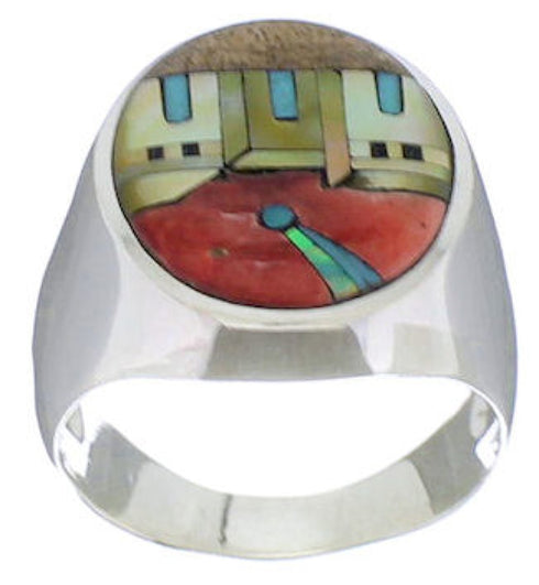 Native American Design Southwest Multicolor Ring Size 9-1/2 TX42245