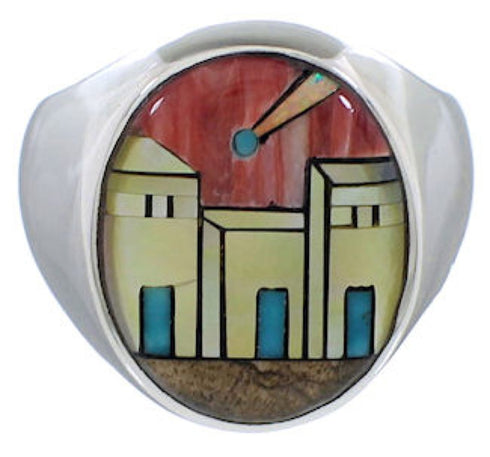 Native American Design Southwest Multicolor Ring Size 11-1/4 TX42248