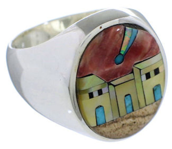 Native American Design Southwest Multicolor Ring Size 10-1/2 TX42259