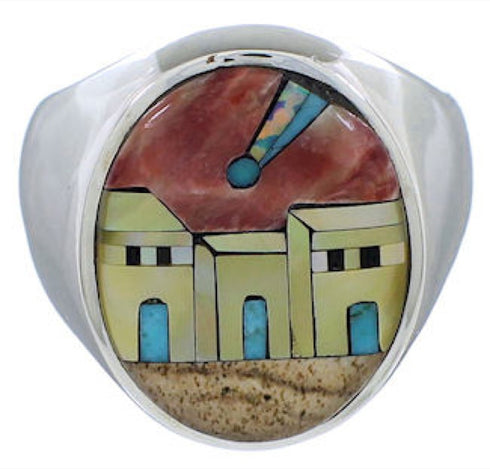 Native American Design Southwest Multicolor Ring Size 12-1/4 TX42254