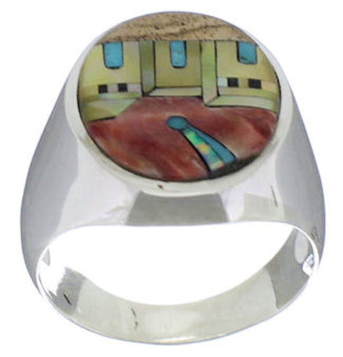 Native American Design Southwest Multicolor Ring Size 12-1/4 TX42254