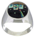 Native American Pueblo Multicolor Silver Ring Size 12-1/4 TX42289
