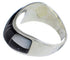 Mother Of Pearl And Black Jade Sterling Silver Ring Size 8 TX42299
