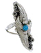 Turquoise Sterling Silver Southwestern Jewelry Ring Size 8-3/4 TX42475