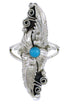 Turquoise Sterling Silver Southwest Jewelry Ring Size 4-3/4 TX42473