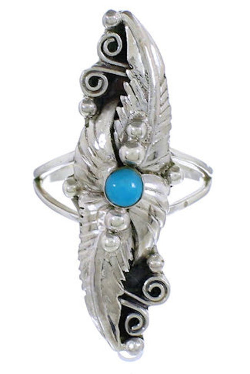 Turquoise Authentic Sterling Silver Jewelry Ring Size 5 TX42558