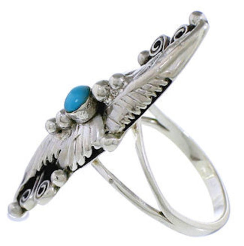 Turquoise Sterling Silver Southwest Jewelry Ring Size 5-3/4 TX42556