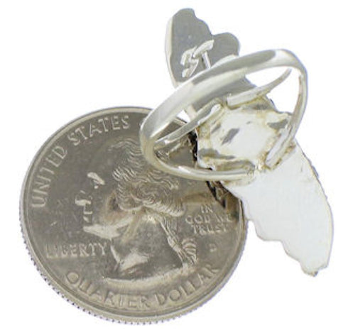 Turquoise Sterling Silver Southwestern Jewelry Ring Size 8 TX42553