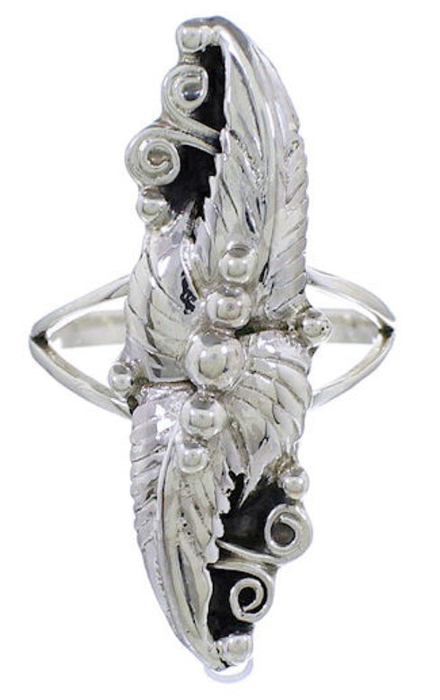 Scalloped Leaf Genuine Sterling Silver Jewelry Ring Size 6-3/4 FX93636