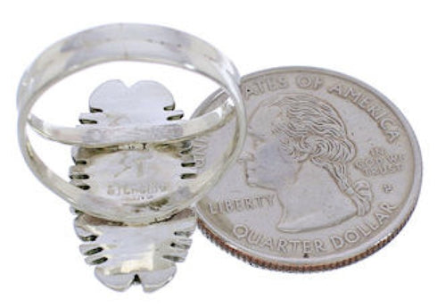 Southwestern Sterling Silver Turquoise Jewelry Ring Size 8-1/2 TX28395