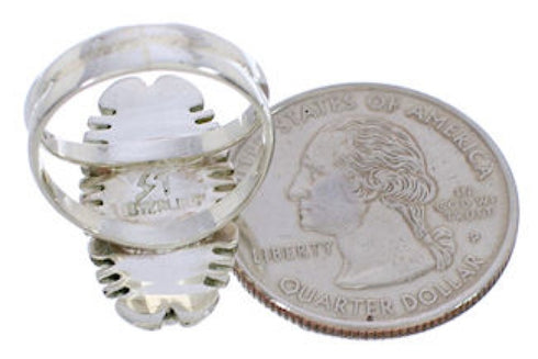 Sterling Silver Turquoise Inlay Jewelry Ring Size 5-3/4 TX28398