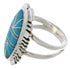Sterling Silver Turquoise Ring Southwestern Jewelry Size 5-3/4 TX28415