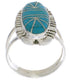 Sterling Silver Turquoise Ring Southwestern Jewelry Size 5-3/4 TX28415