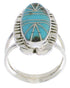 Sterling Silver Turquoise Inlay Jewelry Ring Size 4-3/4 TX28418